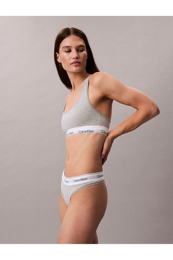 Calvin Klein Women Grey Heather Icon Cotton Modal Thong