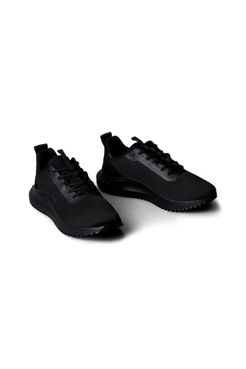 Calvin Klein Men Triple Black Eva Runner Mix Breathable Mesh Ultralight Trainers