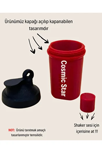 Cosmic Star Protein Shaker Sound Mini Keychain – Sports Drink Figure Design Gift Special for Sports Enthusiasts