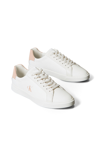Calvin Klein Calvin Klein Women Lily White/Tuscany Low Pro Cups Leather Signature Logo Trainers