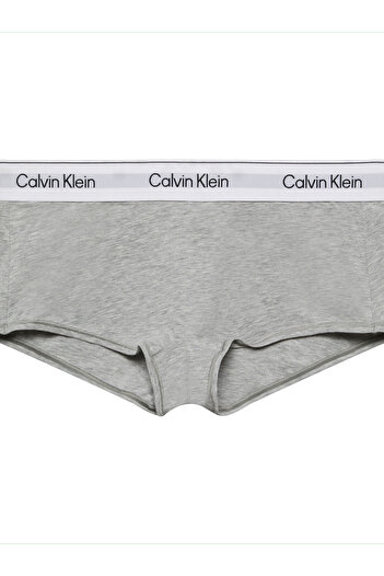 Calvin Klein Women Grey Heather Icon Cotton Modal Boyshort Styled Brief