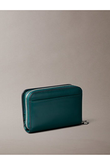 Calvin Klein Calvin Klein Women Maya Blue Leather Medium Zip Wallet