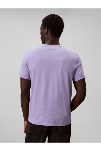 Calvin Klein Calvin Klein Men Purple Classic Monogram Crew Neck T-Shirt