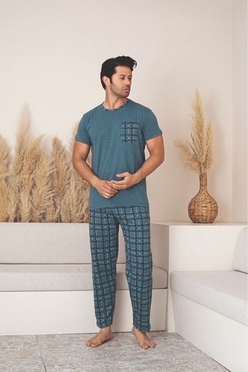 Sude HOMEWEAR SET DE PIZJA CU MANE SCURTĂ CU MODEL BĂRBAȚI