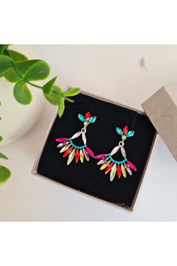 OEM Women's earrings with multicolored pebbles