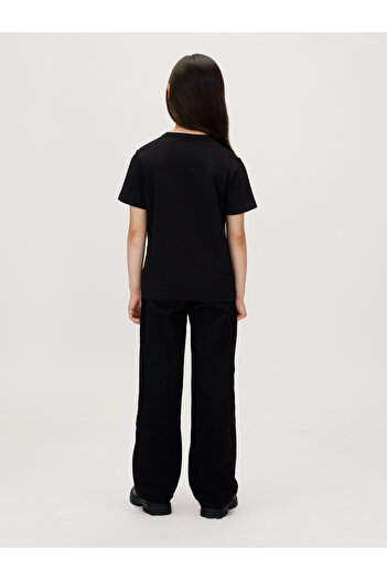 Calvin Klein Kids Black Chest Monologo Crew Neck T-Shirt