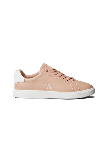Calvin Klein Calvin Klein Women Taupe Low Pro Cups Leather Signature Logo Trainers