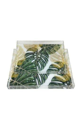 Afaq Acrylic Serving Tray Set of 2