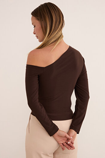 Fulla Moda Basic Tek Omuz Bluz