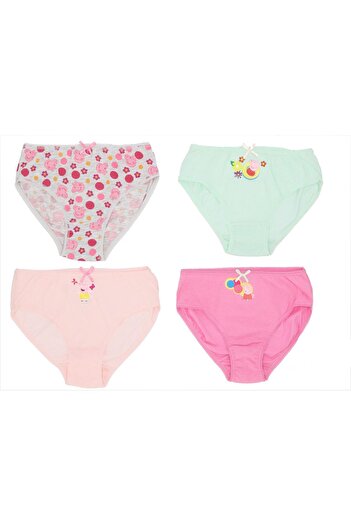 Peppa Pig Set of 4 pairs of panties for girls, multicolor, 100% cotton, 110-116 cm, Peppa Pig