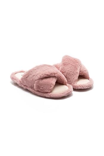 Twigy Tw Cross Pink Plush Women's House Slippers 36/41