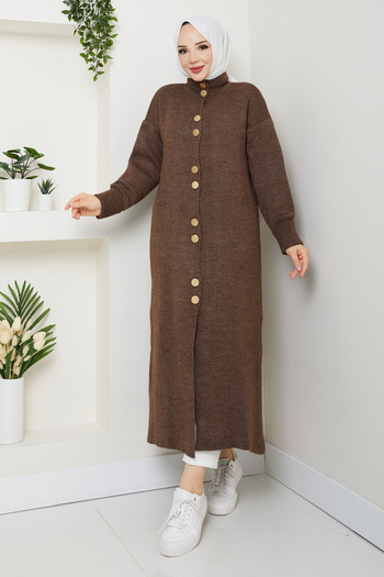 Pamuk Butik Γυναικεία Ζακέτα Πλεκτή με Κουμπιά Λεπτομέρεια Λαιμού