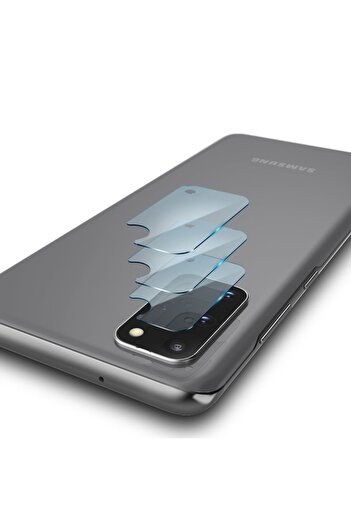 Bibilel Camera Protector for Samsung Galaxy S20 Plus (set of 3), Tempered Glass, Clear