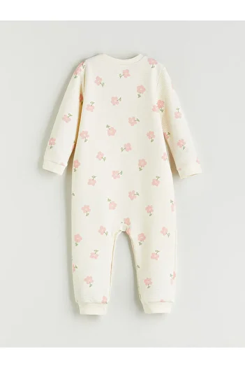 LC Waikiki New Season Crew Neck Floral Baby Girl Jumpsuit
