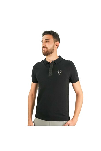 Giordano Men's Slim Fit Embroidered Infinite Polo