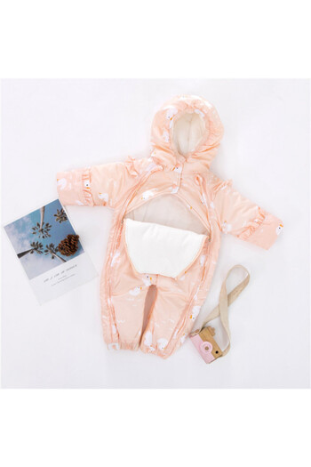 Superbaby 2 in 1 banana pink jumpsuit made of fleece - Ratuste