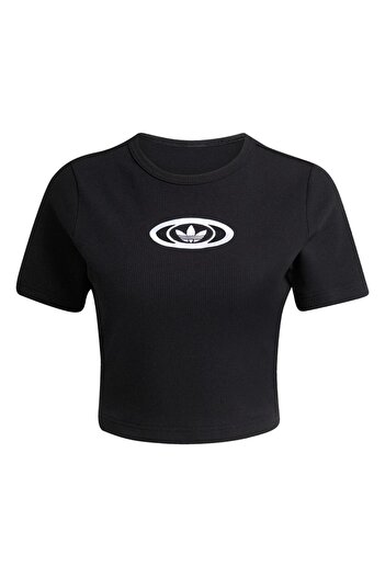 adidas Γυναικείο μαύρο μπλουζάκι CUT OUT RIB TEE KC8804