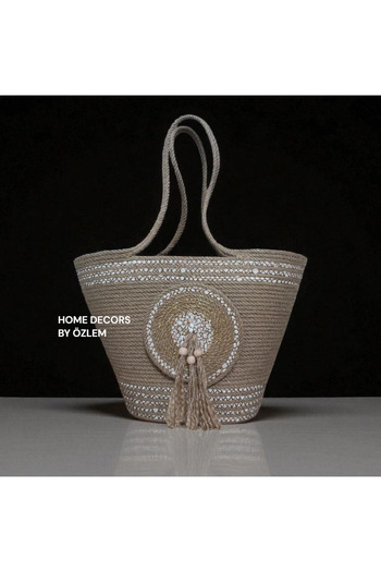 home decors by özlem Straw Shoulder Bag Beach Bag Daily Bag Handcrafted Handmade