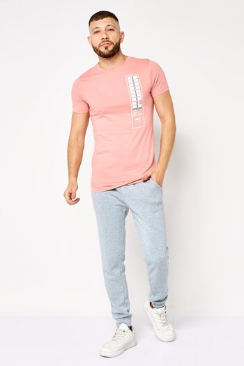 Puma Men Sportswear Fit Short Sleeve Outdoor T-shirt, Dark Blush
