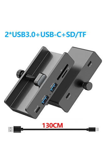 Choice USB3.0-Black 10Gbps HUB USB3.2/3.0/2.0 Splitter Adapter Universal External Multi Clip Dock For iMac