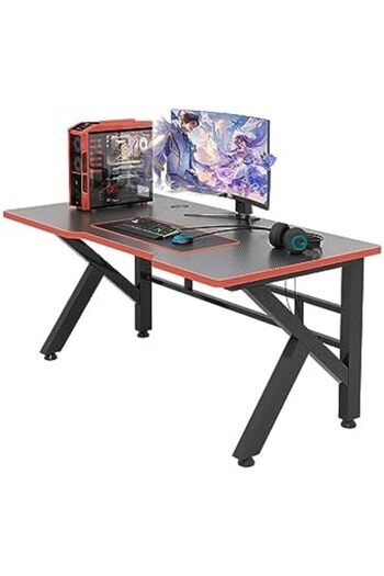 sharpdo Sharpeado Gaming Desk 120 cm K-Shaped Home Study Computer Table Black