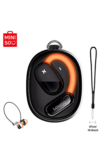Miniso black M99 Open Earphone Bluetooth 5.4 ANC Noise-Cancelling Sport Wireless Headphones IPX5 Wat