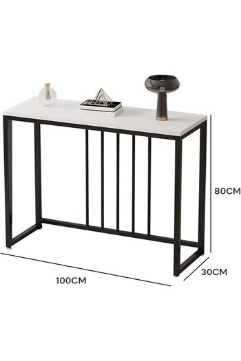 sharpdo Narrow Wooden Console Table for Entryway, Sofa for Hallway & Living Room, 100 x 30 x 80 cm,