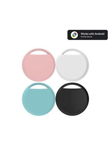 Choice Pixel Pastel 4 قطع من أجهزة تعقب GPS بتقنية Bluetooth للهواتف التي تعمل بنظام Android وتعمل مع تطبيق Google Find My Finder P