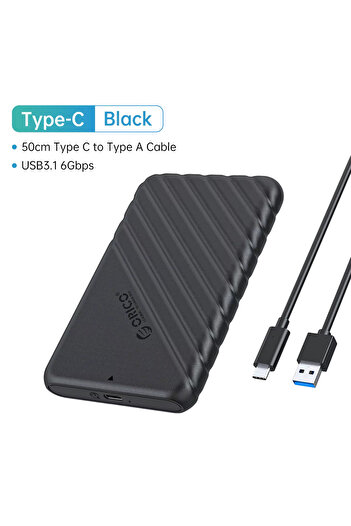 Choice1 Type-C C to A BK ORICO for PC Laptop MicroB USB3.0 2.5" External Storage HDD Case SATA 5Gbps HDD SSD