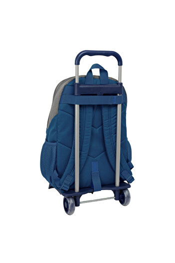 Munich School Rucksack with Wheels Street Blue Grey 32 x 44 x 16 cm