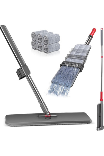 OEM Mop with drain function, 36 cm base, 130-147 cm extendable handle, 6 refills