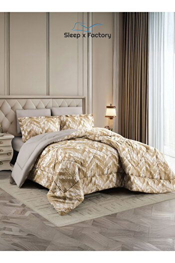 Sleep x Factory Rest Dose 6 PC Comforter Set – Soft Polyester Fabric & Filling – Size 260×240 cm