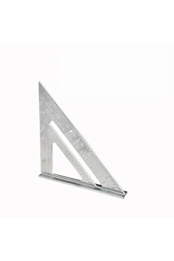 Choice4 silver-english New 7Inch Triangle Ruler Measurement Tool Aluminium Alloy Carpenter Tools Inch Metric
