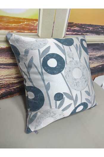 Evcimenhome Jacquard Woven Throw Pillow Case 43Cmx43Cm Smt Silver-Petrol