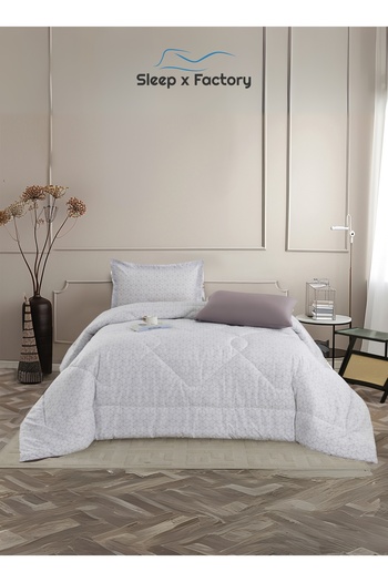 Sleep x Factory Rest Dose 4 PC Comforter Set – Soft Polyester Fabric & Filling – Size 240×180 cm