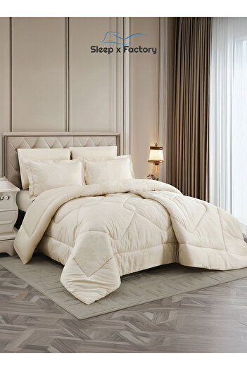 Sleep x Factory Rest Dose 6 PC Comforter Set – Soft Polyester Fabric & Filling – Size 260×240 cm
