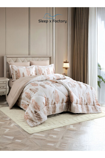 Sleep x Factory Rest Dose 6 PC Comforter Set – Soft Polyester Fabric & Filling – Size 260×240 cm