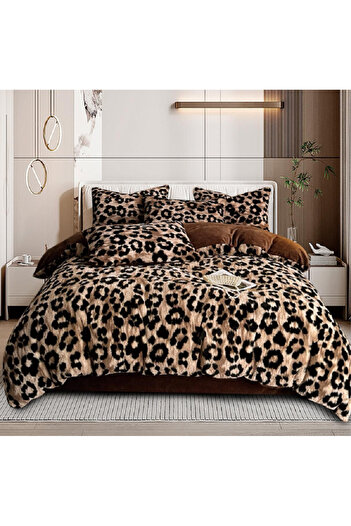 OEM Cocolino fluffy bed linen for double bed, made of plush microfiber, with elastic 160-180x200 cm