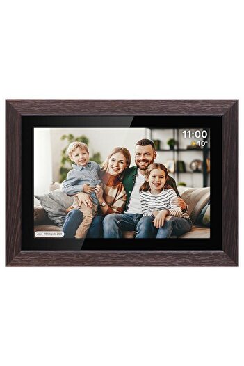 Kruger&Matz Ramă foto digitală Frameo KM1102, ecran tactil IPS de 10,1", Wi-Fi (maro)