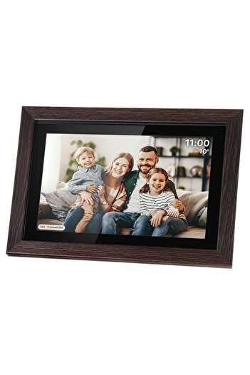 Kruger&Matz Ramă foto digitală Frameo KM1102, ecran tactil IPS de 10,1", Wi-Fi (maro)