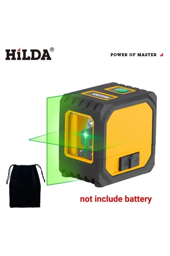 Choice1 ZYOZ097 HILDA 2 Lines Mini Laser Level Self Levelling Green Beams Laser Horizontal & Vertical Cross-