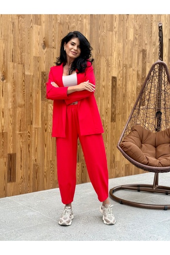 RAMONA BADESCU EXCLUSIVE Two-Piece Suit with Jacket and Casual Pants