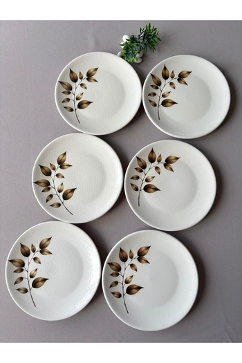 Yiğit Seramik Züccaciye Akasya 6 Pieces 20 cm Cake & Serving Plate