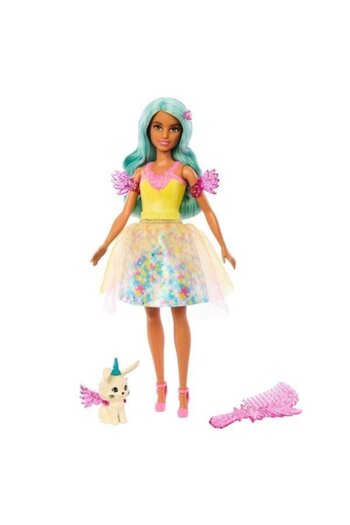 mattel Teresa Doll, Set with Pet and Comb, Sparkling Dress, Multicolor