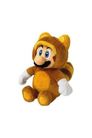 Nintendo Official Sanei Super Mario Bros Tanooki Mario Plush Toy 28cm