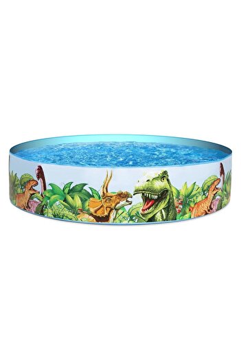 BESTWAY Above-ground pool, for children, round shape, easy to assemble, PVC, dinosaur print, 183 ...