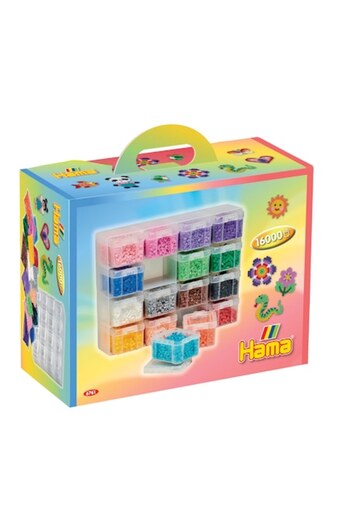 Hama Set Margele de Calcat Midi 16000 de Bucati cu Cutie de Depozitare