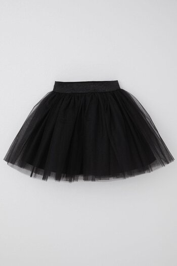 Breeze Girl's Tutu Skirt Glittery Elastic Waist 5-10 Years, Black