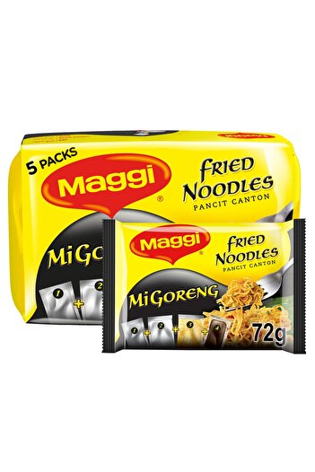 Maggi Fried Noodles Mi Goreng 5 x 72 g Spicy Indonesian-Style Instant Noodles with Bold Flavour