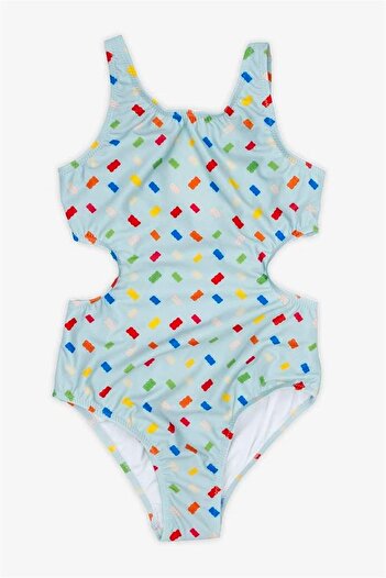Haribo Licensed Girl's Swimsuit for 3-12 Years - Turquoise